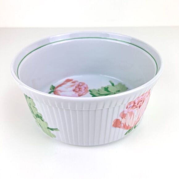 Philippe Deshoulieres Porcelaine Bouquet Flowers France Casserole Baking Dish - Picture 3 of 8